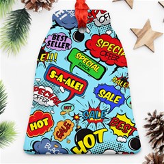 Comic Bubbles Seamless Pattern Bell Ornament (two Sides) by Bedest