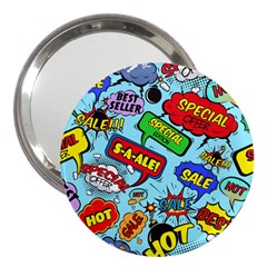 Comic Bubbles Seamless Pattern 3  Handbag Mirrors by Bedest