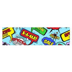 Comic Bubbles Seamless Pattern Oblong Satin Scarf (16  X 60 ) by Bedest