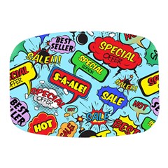 Comic Bubbles Seamless Pattern Mini Square Pill Box by Bedest