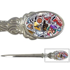 Vintage College Colorful Seamless Pattern Letter Opener by Bedest