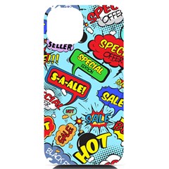 Comic Bubbles Seamless Pattern Iphone 14 Black Uv Print Case by Bedest