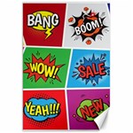 Pop Art Comic Vector Speech Cartoon Bubbles Popart Style With Humor Text Boom Bang Bubbling Expressi Canvas 20  x 30  19.62 x28.9  Canvas - 1