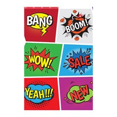 Pop Art Comic Vector Speech Cartoon Bubbles Popart Style With Humor Text Boom Bang Bubbling Expressi Shower Curtain 48  X 72  (small)  by Bedest