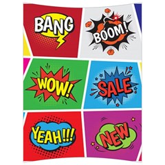 Pop Art Comic Vector Speech Cartoon Bubbles Popart Style With Humor Text Boom Bang Bubbling Expressi Back Support Cushion by Bedest