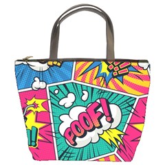 Comic Colorful Seamless Pattern Bucket Bag