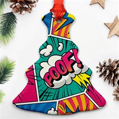 Comic Colorful Seamless Pattern Christmas Tree Ornament (two Sides) by Bedest