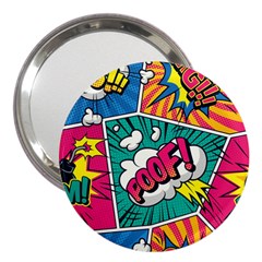 Comic Colorful Seamless Pattern 3  Handbag Mirrors by Bedest