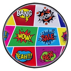 Pop Art Comic Vector Speech Cartoon Bubbles Popart Style With Humor Text Boom Bang Bubbling Expressi Wireless Fast Charger(Black)