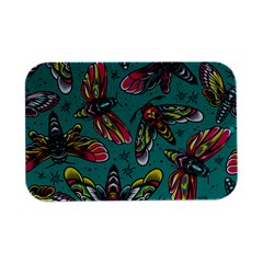 Vintage Colorful Insects Seamless Pattern Open Lid Metal Box (silver)  