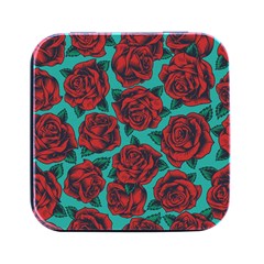 Vintage Floral Colorful Seamless Pattern Square Metal Box (black) by Bedest