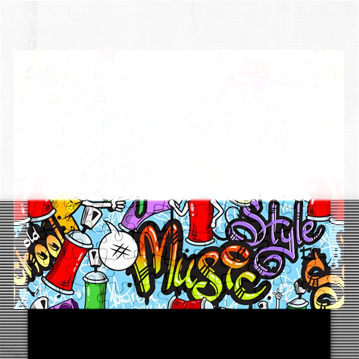 Graffiti Characters Seamless Patterns Rectangular Jigsaw Puzzl