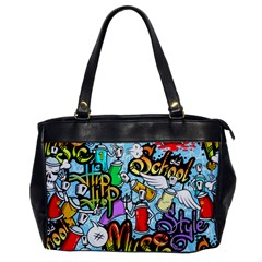 Graffiti Characters Seamless Patterns Oversize Office Handbag by Bedest