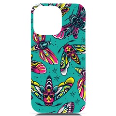 Vintage Colorful Insects Seamless Pattern Iphone 14 Pro Max Black Uv Print Case by Bedest