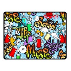 Graffiti Characters Seamless Patterns Two Sides Fleece Blanket (small) by Bedest