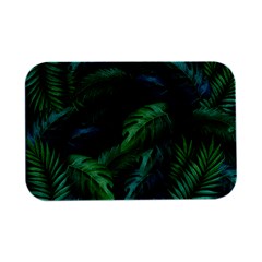 Tropical Green Leaves Background Open Lid Metal Box (silver)   by Bedest