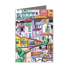 Menton Old Town France Mini Greeting Card by Bedest