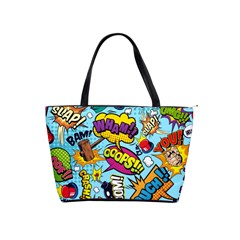 Comic Elements Colorful Seamless Pattern Classic Shoulder Handbag by Bedest