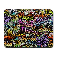 Graffiti Word Seamless Pattern Small Mousepad by Bedest