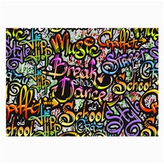 Graffiti Word Seamless Pattern Large Glasses Cloth by Bedest