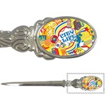 Colorful City Life Horizontal Seamless Pattern Urban City Letter Opener Front