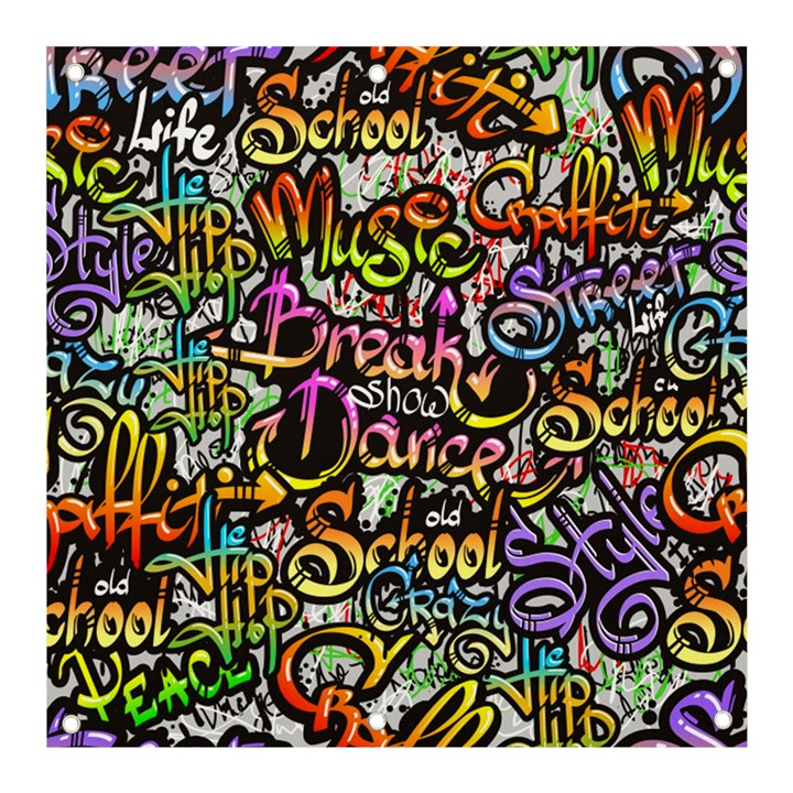 Graffiti Word Seamless Pattern Banner and Sign 3  x 3 