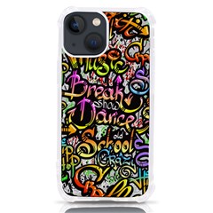 Graffiti Word Seamless Pattern Iphone 13 Mini Tpu Uv Print Case by Bedest