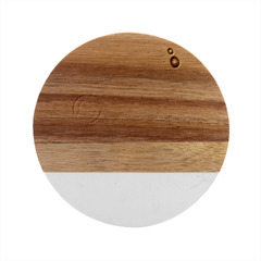 Colorful City Life Horizontal Seamless Pattern Urban City Marble Wood Coaster (round)