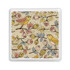 Seamless Pattern With Flower Bird Memory Card Reader (square) by Bedest