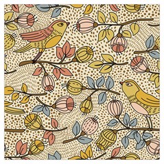 Seamless Pattern With Flower Bird Lightweight Scarf 