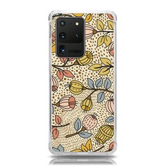 Seamless Pattern With Flower Bird Samsung Galaxy S20 Ultra 6 9 Inch Tpu Uv Case by Bedest