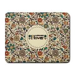 Seamless Pattern With Flower Birds Small Mousepad by Bedest