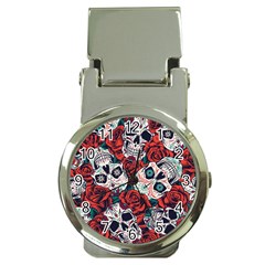 Vintage Day Dead Seamless Pattern Money Clip Watches