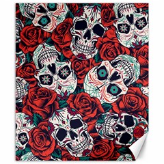 Vintage Day Dead Seamless Pattern Canvas 8  x 10 