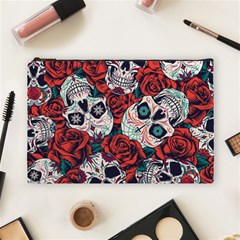 Vintage Day Dead Seamless Pattern Cosmetic Bag (Large)