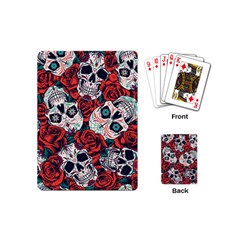 Vintage Day Dead Seamless Pattern Playing Cards Single Design (Mini)