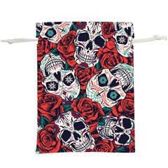 Vintage Day Dead Seamless Pattern Lightweight Drawstring Pouch (XL)