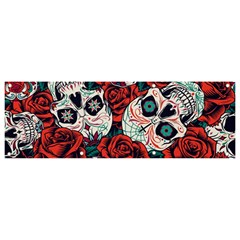 Vintage Day Dead Seamless Pattern Banner and Sign 9  x 3 