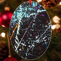 Abstract Colorful Texture Uv Print Acrylic Ornament Oval