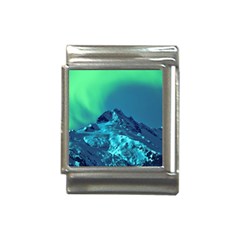 Aurora Borealis Sky Winter Snow Mountains Night Italian Charm (13mm) by Pakjumat