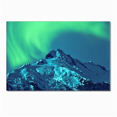 Aurora Borealis Sky Winter Snow Mountains Night Postcards 5  X 7  (pkg Of 10) by Pakjumat