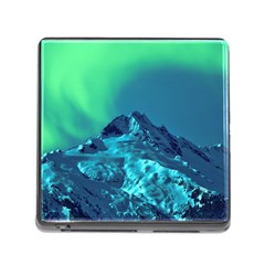 Aurora Borealis Sky Winter Snow Mountains Night Memory Card Reader (square 5 Slot) by Pakjumat