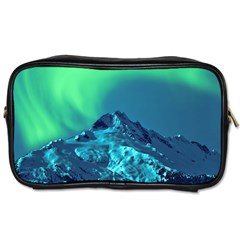 Aurora Borealis Sky Winter Snow Mountains Night Toiletries Bag (one Side) by Pakjumat