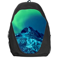 Aurora Borealis Sky Winter Snow Mountains Night Backpack Bag by Pakjumat