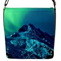 Aurora Borealis Sky Winter Snow Mountains Night Flap Closure Messenger Bag (s) by Pakjumat