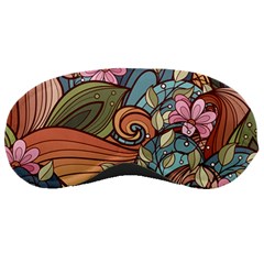 Multicolored Flower Decor Flowers Patterns Leaves Colorful Sleep Mask