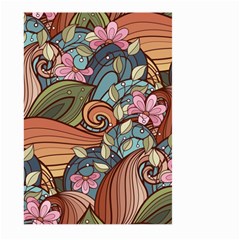 Multicolored Flower Decor Flowers Patterns Leaves Colorful Large Garden Flag (two Sides) by Pakjumat