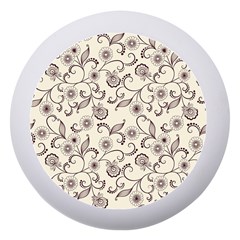 White And Brown Floral Wallpaper Flowers Background Pattern Dento Box With Mirror