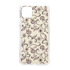 White And Brown Floral Wallpaper Flowers Background Pattern Iphone 11 Pro Max 6 5 Inch Tpu Uv Print Case