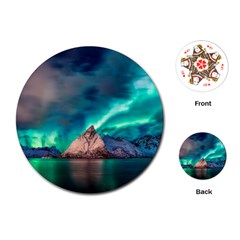 Amazing Aurora Borealis Colors Playing Cards Single Design (round) by Pakjumat